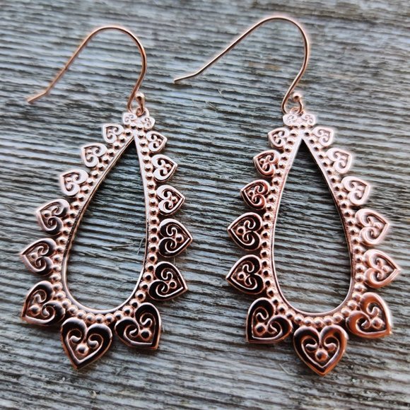 Rose Gold Plated Silver Earring (Fine Jewelry) - Picture 1 of 2